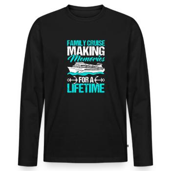 Croisière Croisière Vacances Mer - T-shirt manches longues Premium bio Homme - noir - Devant - Nico (187cm)