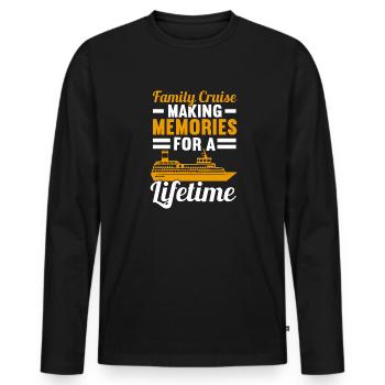 Croisière Croisière Vacances Mer - T-shirt manches longues Premium bio Homme - noir - Devant - Nico (187cm)