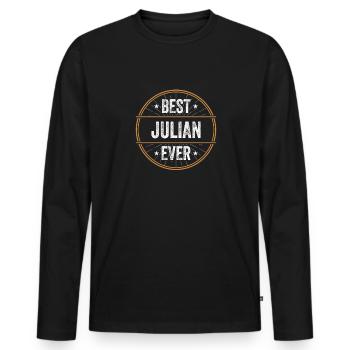 Best Julian Ever First Name Name Gift - Men's Premium Organic Long Sleeve Shirt - black - Front - Nico (187cm)