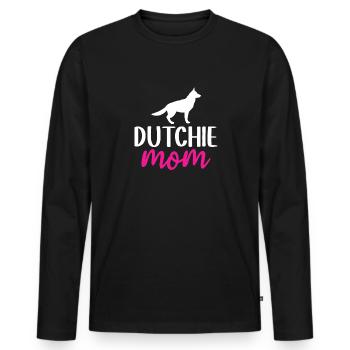Holländischer Schäferhund Dutch Shepherd - Männer Premium Bio Langarmshirt - Schwarz - Vorne - Nico (187cm)