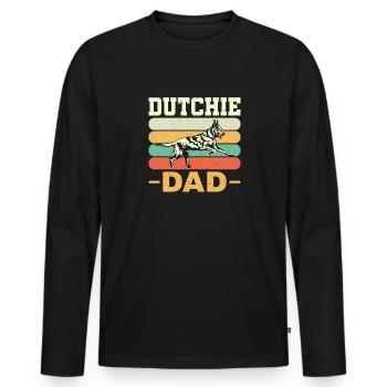 Holländischer Schäferhund Dutch Shepherd - Männer Premium Bio Langarmshirt - Schwarz - Vorne - Nico (187cm)