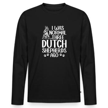 Holländischer Schäferhund Dutch Shepherd - Männer Premium Bio Langarmshirt - Schwarz - Vorne - Nico (187cm)
