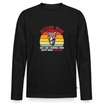 Holländischer Schäferhund Dutch Shepherd - Männer Premium Bio Langarmshirt - Schwarz - Vorne - Nico (187cm)