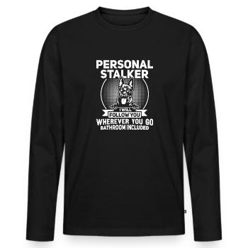 Holländischer Schäferhund Dutch Shepherd - Männer Premium Bio Langarmshirt - Schwarz - Vorne - Nico (187cm)