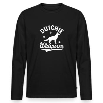 Holländischer Schäferhund Dutch Shepherd - Männer Premium Bio Langarmshirt - Schwarz - Vorne - Nico (187cm)