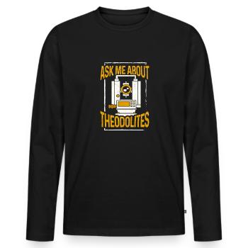 Arpenteur Cartographe Arpenteur Arpenteur - T-shirt manches longues Premium bio Homme - noir - Devant - Nico (187cm)