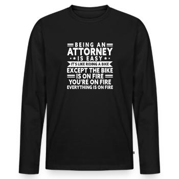 Avocat plaidant Avocat Avocat - T-shirt manches longues Premium bio Homme - noir - Devant - Nico (187cm)