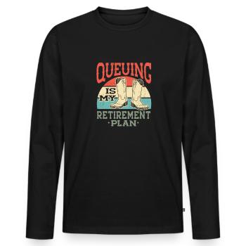 Line Dancing Cowboy Texas Line Dance Cadeau - T-shirt manches longues Premium bio Homme - noir - Devant - Nico (187cm)