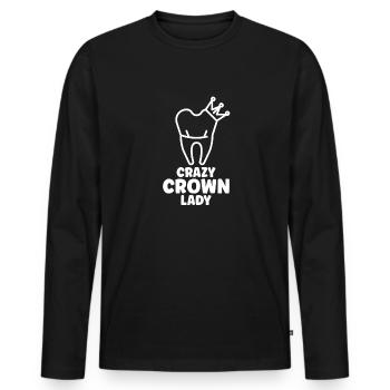 Dental Laboratory Technician Dental Technician - Men's Premium Organic Long Sleeve Shirt - black - Front - Nico (187cm)