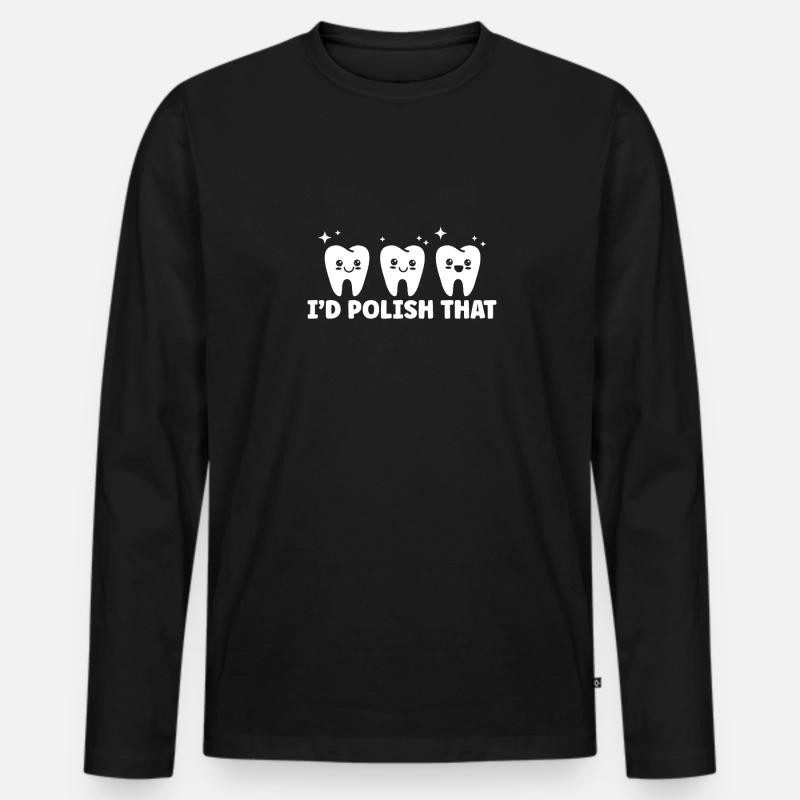 Dentallabor Techniker Zahntechniker - Männer Premium Bio Langarmshirt - Schwarz