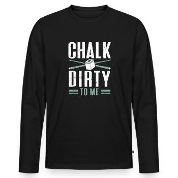 Billard billard billard - T-shirt manches longues Premium bio Homme - noir - Devant - Nico (187cm)