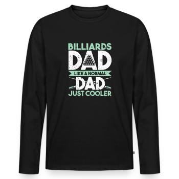Billard billard billard - T-shirt manches longues Premium bio Homme - noir - Devant - Nico (187cm)