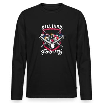Billard billard billard - T-shirt manches longues Premium bio Homme - noir - Devant - Nico (187cm)