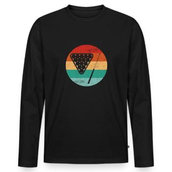 Billard billard billard - T-shirt manches longues Premium bio Homme - noir - Devant - Nico (187cm)