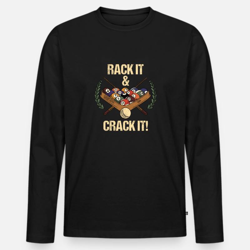 Snooker Pool Billard - Männer Premium Bio Langarmshirt - Schwarz