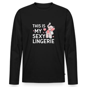 Lustig, Sexy, Pervers, Das Ist Mein Sexy - Männer Premium Bio Langarmshirt - Schwarz - Vorne - Nico (187cm)