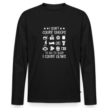 Fotograf Professionelle Werkzeuge Kamera Lifestyle - Männer Premium Bio Langarmshirt - Schwarz - Vorne - Nico (187cm)