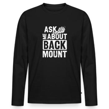 BJJ Brazilian Jiu-Jitsu - Men's Premium Organic Long Sleeve Shirt - black - Front - Nico (187cm)