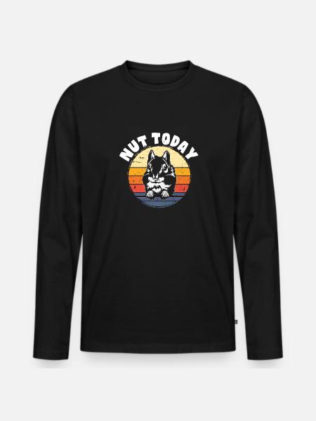 Chipmunk Rodent Gift - Men's Premium Organic Long Sleeve Shirt - black