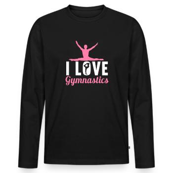 Akrobat Turner Gymnastik Turnen Tumbling - Männer Premium Bio Langarmshirt - Schwarz - Vorne - Nico (187cm)
