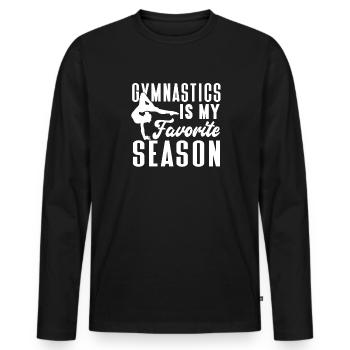 Akrobat Turner Gymnastik Turnen Tumbling - Männer Premium Bio Langarmshirt - Schwarz - Vorne - Nico (187cm)
