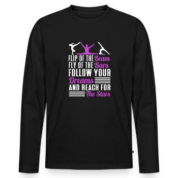 Akrobat Turner Gymnastik Turnen Tumbling - Männer Premium Bio Langarmshirt - Schwarz - Vorne - Nico (187cm)