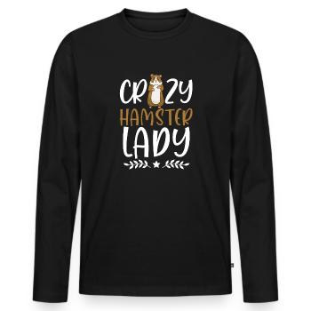 Hamster Cadeau Hamster Lovers - T-shirt manches longues Premium bio Homme - noir - Devant - Nico (187cm)