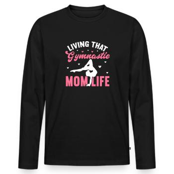Akrobat Turner Gymnastik Turnen Tumbling - Männer Premium Bio Langarmshirt - Schwarz - Vorne - Nico (187cm)