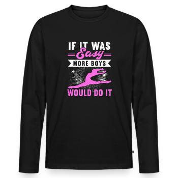 Akrobat Turner Gymnastik Turnen Tumbling - Männer Premium Bio Langarmshirt - Schwarz - Vorne - Nico (187cm)