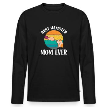 Hamster Cadeau Hamster Lovers - T-shirt manches longues Premium bio Homme - noir - Devant - Nico (187cm)