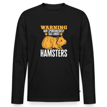 Hamster Cadeau Hamster Lovers - T-shirt manches longues Premium bio Homme - noir - Devant - Nico (187cm)