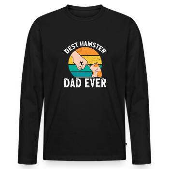 Hamster Cadeau Hamster Lovers - T-shirt manches longues Premium bio Homme - noir - Devant - Nico (187cm)