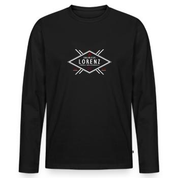 Grillmeister Lorenz Vorname Name - Männer Premium Bio Langarmshirt - Schwarz - Vorne - Nico (187cm)