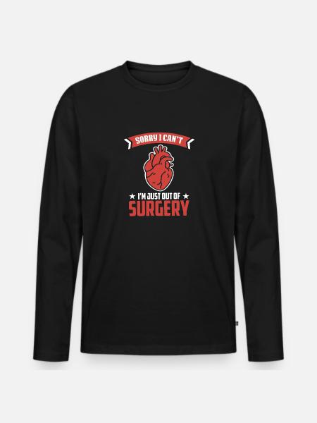 Open-heart surgery - Men's Premium Organic Long Sleeve Shirt - black