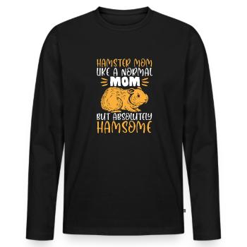Hamster Cadeau Hamster Lovers - T-shirt manches longues Premium bio Homme - noir - Devant - Nico (187cm)