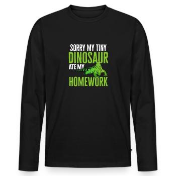 Leguan Eidechse Reptil Herpetologe - Männer Premium Bio Langarmshirt - Schwarz - Vorne - Nico (187cm)