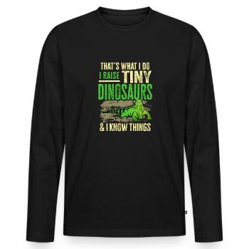Leguan Eidechse Reptil Herpetologe - Männer Premium Bio Langarmshirt - Schwarz - Vorne - Nico (187cm)