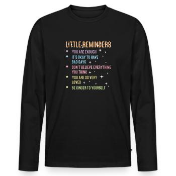 Anxiety Depression Mental Health - Men's Premium Organic Long Sleeve Shirt - black - Front - Nico (187cm)