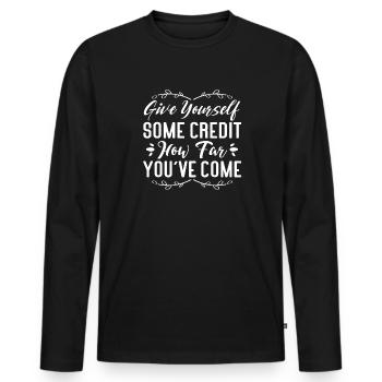 Anxiety Depression Mental Health - Men's Premium Organic Long Sleeve Shirt - black - Front - Nico (187cm)