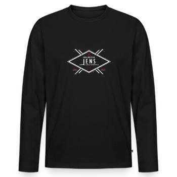 Grill master Jens First name Surname - Men's Premium Organic Long Sleeve Shirt - black - Front - Nico (187cm)