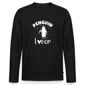 King Penguin Emperor Penguin Penguin Gift - Men's Premium Organic Long Sleeve Shirt - black - Front - Nico (187cm)