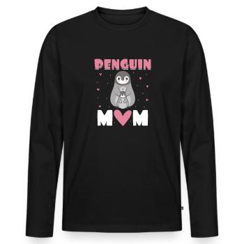 King Penguin Emperor Penguin Penguin Gift - Men's Premium Organic Long Sleeve Shirt - black - Front - Nico (187cm)