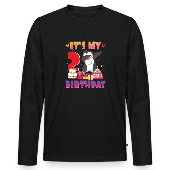 King Penguin Emperor Penguin Penguin Gift - Men's Premium Organic Long Sleeve Shirt - black - Front - Nico (187cm)