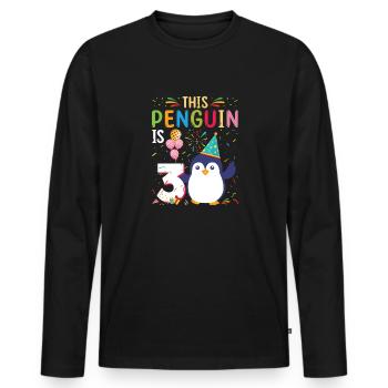 King Penguin Emperor Penguin Penguin Gift - Men's Premium Organic Long Sleeve Shirt - black - Front - Nico (187cm)
