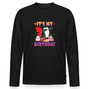 King Penguin Emperor Penguin Penguin Gift - Men's Premium Organic Long Sleeve Shirt - black - Front - Nico (187cm)