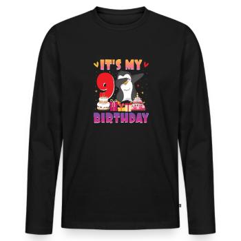King Penguin Emperor Penguin Penguin Gift - Men's Premium Organic Long Sleeve Shirt - black - Front - Nico (187cm)