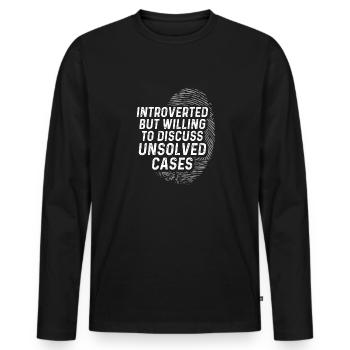 Espion détective privé enquêteur Détective Cadeau - T-shirt manches longues Premium bio Homme - noir - Devant - Nico (187cm)