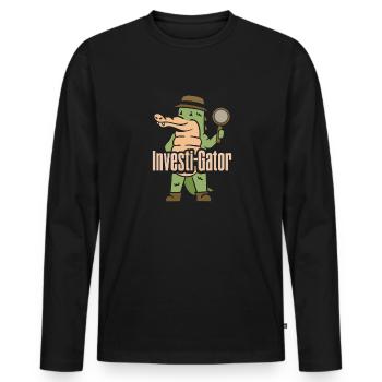 Spy Private Detective Investigator Detective Gift - Men's Premium Organic Long Sleeve Shirt - black - Front - Nico (187cm)
