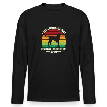 Redbone Coonhound Hund Geschenk - Männer Premium Bio Langarmshirt - Schwarz - Vorne - Nico (187cm)