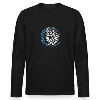 Valhalla Wolf Odin Runes Boussole nordique - T-shirt manches longues Premium bio Homme - noir - Devant - Nico (187cm)